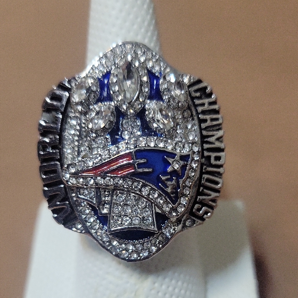 Men's Silver and Blue Championship Ring